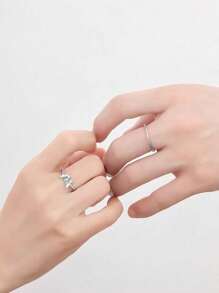 Lichtgevende, dromerige blauwe vlinderring van sterling zilver met retro nisontwerp. Veelzijdige ring van sterling zilver als Valentijnsdagcadeau voor mannen en vrouwen.