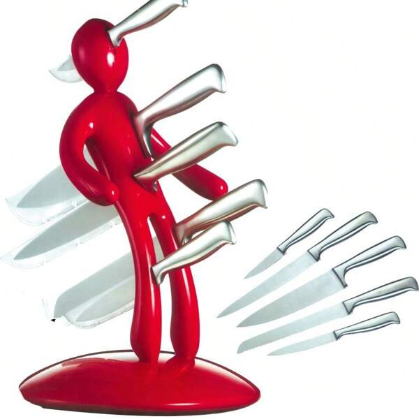 Stainless Steel Knife Holder Stand, Multi-Function Knife Set Rack Organizer For Kitchen
