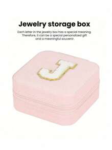 1 pièce Boîte de rangement à bijoux de voyage, cadeau pour femme, mini organiseur à bijoux, support pour colliers et boucles d'oreilles avec miroir, rose, accessoires de voyage essentiels, cadeau pour la fête des mères, pour les vacances à la plage, la collection de salle de bain, la collection de chambre à coucher, cadeau pour la fête des pères