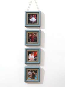 2 合 1 和 3 合 1 4 英寸复古绿色创意挂墙装饰塑料相框，适用于客厅、卧室、节日礼物