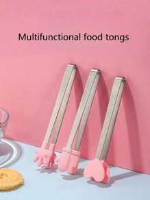 Stainless Steel Gold Salad Tongs, Non-Slip & Easy Grip Smart Locking Clip Handy Utensil For Cooking, Serving, Barbecue, Buffet, Salad, Ice, Oven