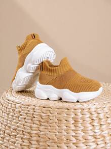 2025 New Style Children & Teenagers Casual Comfortable Shock-Absorbing Lightweight Breathable Low-Top Mesh Slip-On Sports Sneakers For Indoor Outdoor Walking Running