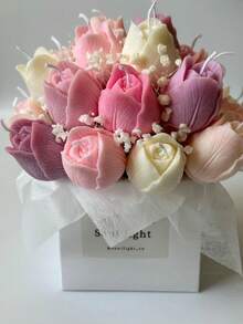 3D Tulip Silicone Mold - Floral Candle/Soap/Resin DIY Craft Kit - White - View 7