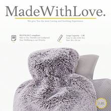 1pc Hot Water Bottle With Soft Cover - 2L /1L Large - Classic Hot Water Bag For Pain Relief, Neck And Shoulders, Feet Warmer, Menstrual Cramps, Hot And Cold Therapy - Great Gift - Multicolor - View 8