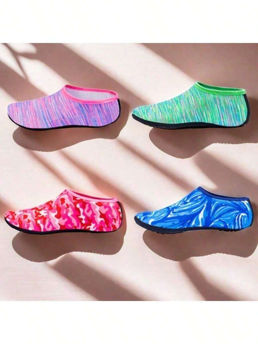 1 Pair Seaside Beach Shoes Men Women Summer Diving Shoes Quick Dry Non-Slip Barefoot Protector Shoes Swimming Surfing Socks (Note That The Sole Of This Product Is Thin, Please Purchase With Caution), Beach Essentials, Beach Accessories, Pool Float - Multicolor - View 1