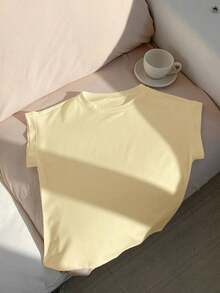 PLAYERA AMARILLA DE DAMA PARA ESTE VERANO IDEAL PARA GYM O CASUAL - Amarillo - Ver 3