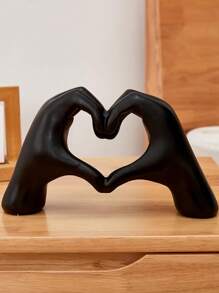 1 pièce Décoration de geste de la main d'amour, sculpture de doigt en forme de cœur, statue d'art moderne personnalisée pour la décoration de la maison, décoration de bureau créative pour mariage, cadeau pour la Saint-Valentin, le Nouvel An, les anniversaires et la remise des diplômes