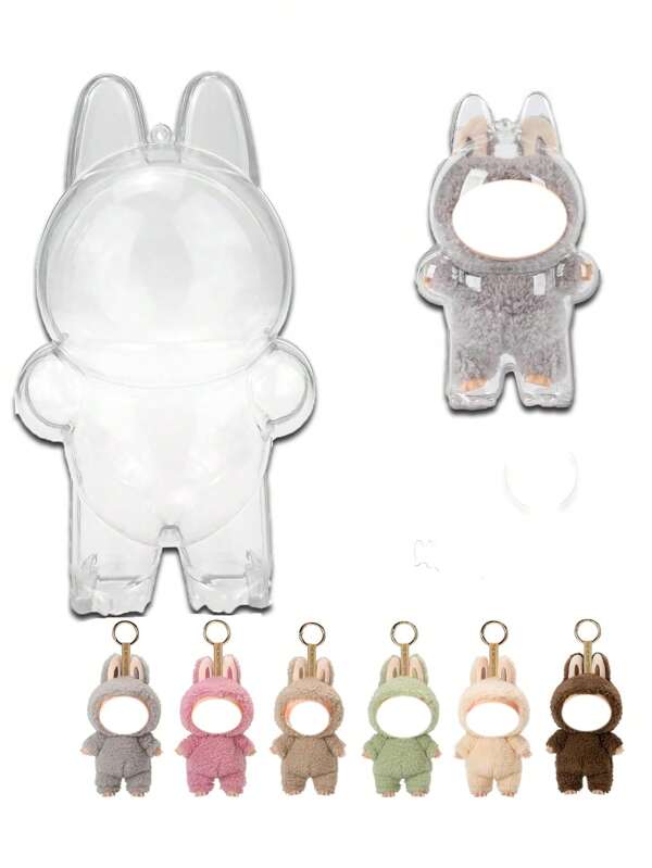 1/2 pièce(s), pour étui de protection de poupée porte-clés , boîte de protection, protecteur acrylique transparent, boîte d'affichage transparente, protection anti-poussière pour porte-clés, pratique pour l'affichage à la maison, portable pour sortir, le meilleur cadeau pour les amis sac à dos pour l'école