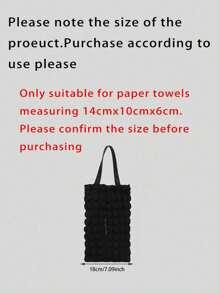 1pc New Car Tissue Box Elegant Puff Grid Car Seat Hanging Drawer Paper Box Car Tissue Drawer