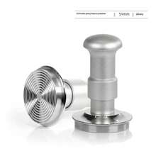 Coffee Tamper With Scale Adjustable And Press Style Tamping Force Espresso Tamper, Balanced Coffee Press Tamper/Heavy Duty 304 Stainless Steel Tamper, 51/53/58mm Coffee Tamping Tool, 3-Leaf Pattern Coffee Distributor School Supplies Back To School