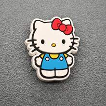 Sanrio 5pcs Cute Cartoon KT Cat Hole Shoe Charms, Travel & Beach Shoes Decor Accessories, Fun DIY Decoration