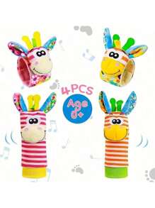 2/4 Pcs Baby Wrist Rattles Sock Toys Newborn Baby Sock Toys Foot Finder And Wrist Rattle Set, Infant Rattle Socks Toy, Soft Sensory Toys For Toddler Newborns Baby Toys, Sensory Toys For Toddlers, Baby Sensory Toys, New Born Toys, Sensory Toys, Baby Soft Toys, Baby Toys, Baby Toy, Newborn Toys