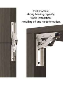 2 件/4 件/10 件免钻折叠式橱柜门铰链，橱柜门铰链，90 至 180 度旋转隐藏式支撑铰链，冷轧钢 - 銀色 - 查看 4