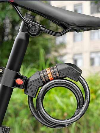 1,2 m cykelkedjelås med hållare, elcykellås, motorcykellås, stöldskyddslås, battericykellås för bil, mountainbikelås, bärbart cykellås