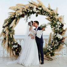 1set Round Golden Metal Balloon Arch Stand Kit, Suitable For Birthday, Wedding, Bridal Shower, Graduation, Anniversary, Christening, Summer, Theme Party, Home Decor, Valentine's Day, Halloween, Christmas, Thanksgiving,Christmas