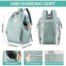 Mochila para portátil Himawari para mujeres y hombres, mochila de viaje con puerto de carga USB, resistente al agua, bolsa escolar y universitaria - 1881-sl-Regular - Ver 3