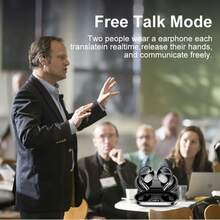 人工智能翻译耳机，骨传导无线耳机，144 种语言实时翻译，6 个麦克风智能降噪，会议笔记实时翻译，触摸控制，深沉低音，高清语音 - 非常适合跑步和锻炼、商务、音乐和电话通话
