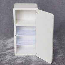 1PC Dollhouse Kitchen Furniture Kit 1:12 Dollhouse Miniature Furniture Wooden Kitchen Cabinet Refrigerator Set Kitchen Dining Room Furniture Suitable For Birthday Gift Christmas Gift Miniature Scene Accessories White Mini Refrigerator Exquisite Furniture Model - Multicolor - View 6