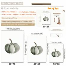 1pc, Canvas Hanging Picture, Framed Art Decoration, Ready To Hang, Wall Arts, Posters, Wall Art With Frame, Pumpkin Wall Art, Fall Pumpkin Prints, Modern Fall Decor, Pumpkin Decoration, Pumpkin Posters, Fall, Halloween, Halloween Decoration, Room Decoration, Dorm Decoration, Bedroom Home Wall Decorations, Fall Decoration Home Decor