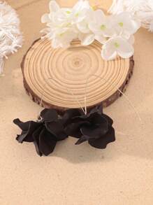 1 Pair Boho Style Colorful Flower Petal Earrings For Women, Suitable For Daily Wear Or Vacation
