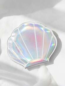 Shiny Shell Makeup Mirror, Double Sided Magnifying Handheld Compact Folding Makeup Mirror, Mini Travel Cosmetic Mirror, Elegant Small Gift For Party - Multicolor - View 9