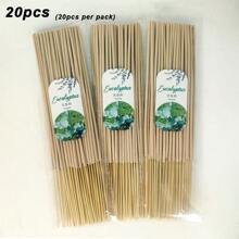 20/60/100pcs Eucalyptus Fragrance Incense Sticks, Fresh & Concentrated Natural Aroma, Home Decor, Hotels, Tea Rooms, Long-Lasting Fragrance, Bring Peace & Relaxation, Portable, Ideal For Holiday Gifts