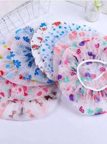 10pcs/5pcs/3pcs Double-Layer Shower Cap, Hair Mask Cap, Waterproof Bath Cap, Oil-Proof Hat, Shampoo Cap, Shower Bathing Cap, Waterproof & Thickened Home Bathroom Decor Fall Decor