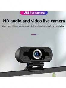 Webcam Full HD 1080P avec microphone, cache confidentialité et support - Caméra de conférence USB plug-and-play pour vidéoconférence, salles de classe, jeux et diffusion en direct. Webcam amovible avec options de montage flexibles, webcam pour PC