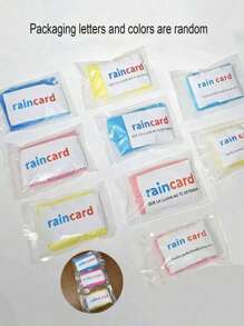 1/5/8/10pcs Disposable Unisex Raincoats, Mini Portable Adult Rain Ponchos, Suitable For Outdoor Camping, Hiking, Cycling, Waterproof Rains Gear, Essential Travel Items (Packaging Letters & Colors Random)