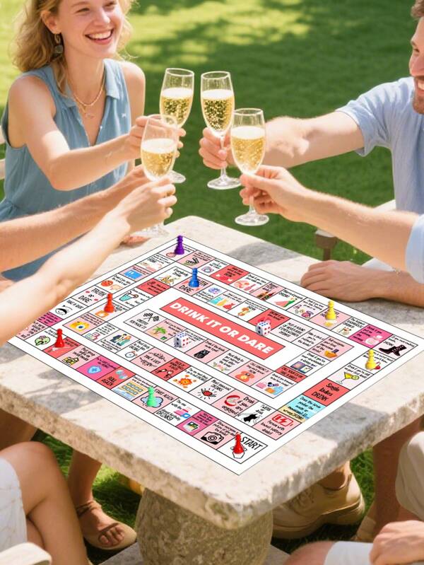 11 Stück Trinkbrettspiel für Erwachsene, 2-8 Spieler interaktives Partyspiel | Lustige Herausforderungen, Trinkzone, Anstoßen & Applaus, enthält 2 Würfel und 8 Spielfiguren Single's Night Flugschach-Set, geeignet für Geburtstagsfeiern, Junggesellenabschiede, Familientreffen, Trinkspielabende