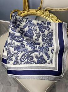 1 pezzo Sciarpa da donna a stampa paisley quadrata da 70cm, fascia per capelli per donne, bandana, accessorio di moda per decorazione, ideale per impreziosire il tuo look