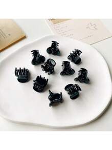 Juego de 10 pinzas de pelo pequeñas y sencillas de color negro y coloridas para uso diario, accesorios de pelo versátiles para fiestas, trenzas, ganchos de pelo, pinzas de pelo, pinzas de presión para el cabello