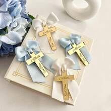 Christening Favors Tag, Gold Acrylic, Chocolate Favors, 20 Pcs Mirror Tag, Luxury Cross Favors, Personalized Gifts For Girls,End Of Summer - Gold - View 2