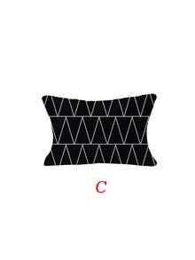 1/2/4 Fundas decorativas de cojín geométricas - Funda de cojín rectangular con patrón moderno para sofá, cama, hogar, exterior, coche (una sola cara, sin relleno de cojín), decoración de otoño, decoración de sala