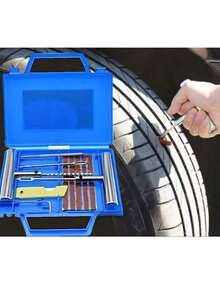1 Set/12pcs Tire Repair Kit Car Motorcycle Bike Emergency Heavy Duty Tubeless Tire Puncture Professional Repair Kit Plug Set - 1 Set Of 12 Pieces - View 7