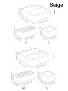 1/2/3/6pcs Simple Style Foldable Cloth Storage Box Closet Dresser Drawer Divider Organizer Basket Bins For Underwear Bras Decorations Autumn Decor Festival Decor Room Decor Home Decor Fall Decor Bedroom Decor Spring Decoration