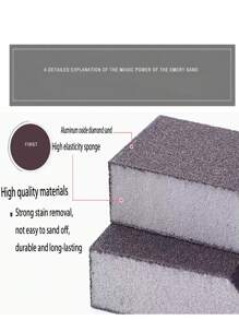 2 Magic Sponge Eraser Carborundum Removing Rust Cleaning Brush Descaling Clean Rub For