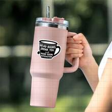 3-Zoll "Entweiche in die Einsamkeit mit 'Lesen, Tee trinken und sozialen Kontakt vermeiden' Vinyl-Aufkleber - perfekt für Introvertierte, Bücherwürmer und Teetrinker; ideal für Laptops, Tagebücher und Kaffeebecher; eine humorvolle Ergänzung zu Literatur-, Entspannungs- und Selbstpflege-Aufkleber-Sammlungen"