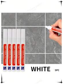 Porcelain Tile Grout Pen, Bathroom & Kitchen Tile Crack Cleaner, Waterproof Mold-Proof Tile Repair