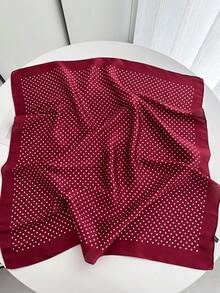 1 chiếc khăn lụa in họa tiết giả, khăn quàng cổ đa năng thời trang dùng hàng ngày cho trang phục - Nhiều màu - Xem 2