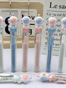 1pc/2pcs/3pcs/5pcs/6pcs/9pcs/10pcs/12pcs/15pcs Cartoon Push-Pull Erasers, Creative & Cute, Soft & Durable Rubber Material, Odorless, Clean Erasure Without Residue, Suitable For Students, Exams, Drawing, Children's Day Gifts - Cartoon Eraser - View 11