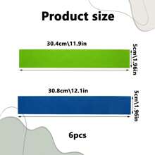 Set de 6 correas elásticas con cuentas sensoriales TDAH, en paquete, cinturones de asiento flexibles adecuados para sillas, escritorios, TEA y yoga