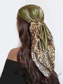 1 pièce Foulard carré en satin imprimé cachemire pour femmes, mode, convient pour les fêtes et l'usage quotidien, peut être utilisé comme bandana, fichu ou serre-tête. Accessoire idéal pour habiller votre look.