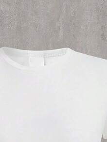 少女时尚短款贴身短款T恤，适合夏季，适合假期街头学校，娃娃上衣女士，婴儿T恤 Y2k