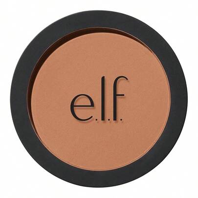 Elf. Primer-Infused Bronzer, Long-Wear, Matte, Bold, Lightweight, Blends Easily, Contours Cheeks, Forever Sun Kissed, All-Day Wear, 0.35 Oz