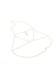 1 Stück Frauen sexy einzelne Brustkettenspange, chic glamouröser Strass Anhänger Körperkette, geeignet für den täglichen Gebrauch