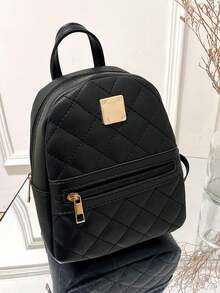 时尚菱形图案女士背包、休闲书包、手提包、单肩包、斜挎手机包 - 彩色 - 查看 10