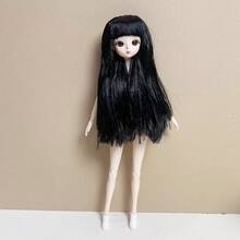 11.81 英寸全新漂亮瘦卡通 3D 动画脸梦幻眼睛 26 可爱扁平身体娃娃玩具带灵活关节，时尚女孩 Ob11 娃娃 BJD 娃娃爱好者，卡哇伊蛋糕模型烘焙