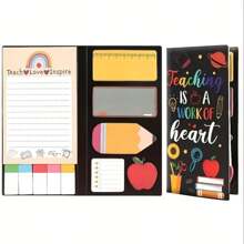 1pc/2pcs Teacher's Day Party Memo Book, Party Gifts, Cartoon Memo Sticks, Memo Set, Customized Self Adhesive Memos For Teachers, Office Supplies Convenience Stickers Combination, Teacher's Day Gift,Graduation, Return To School, Thank You Party Gifts,Gifts For Teachers At The Beginning Of School