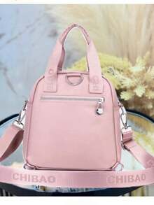 Women's Casual Single And Double Backpacks, New Versatile Shoulder Bags, Large-Capacity Student School Bags, New Multi-Functional Oxford Cloth Crossbody Bags, Versatile Single Shoulder Bags, Stylish Backpacks, Handbags - 粉色 - 查看 9